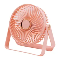 Mini Ventilador de Mesa com LED H1 / 360º / Ajustavel / Recarregavel - Rosa