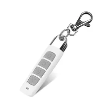 Controle Remoto Wireless Modelo A / RF433 com 4 Botoes / Controle para Portao / Duplicador / Copiador / Alarme - Branco/ Prata