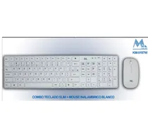 Teclado/Mouse Mtek KM-5197W Blanco Wireless Portugues  Teclado/Mou...