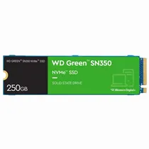 SSD Western Digital WD Green SN350, 250GB, M.2 Nvme, Leitura 2400MB/s, Gravação 1500MB/s, WDS250G2G0C