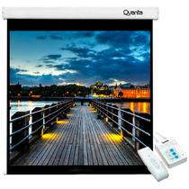 Tela de Projecao Eletrica Quanta QTTLE100I de 100" com Controle Remoto/127V - Branco