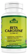 Alfa Vitamins Beta Carotene 25000 Iu (100 Cápsula Em Gel)