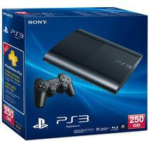 Console Sony Playstation 3 Super Slim 250GB com Jogos No HD