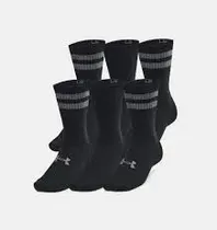 Under Armour Media Unisex Essential Crew 6PACK 1387058-001 (T) s Black