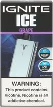 Vape Descartável Ignite V400 Ice Grape 40000 Puffs