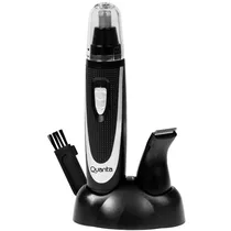 Depilador Nasal Quanta QTCET21 2 Em 1 com Lâminas de Aço Inoxidável A Pilha - Preto / Prata