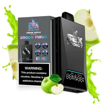 Pod Descartável Sex Addict Black S280 Green Apple 28.000 Puffs