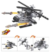 Bloco de Montar Cogo Army Action 3 In 1 3007-6 Helicóptero (95 PCS)