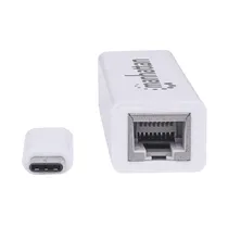 Adaptador Manhattan 507585 USB-C 3.2 / RJ45 - Branco