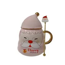 Caneca Natalina Rosa 6.8X14CM 420ML