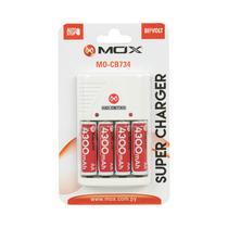 Carregador Mox MO-CB734 - AAA/AA/9V - Bivolt - Branco