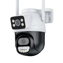Camera de Segurança GZ2C-01M / 4MP + 4MP / Dual Lens / com 2 Antenes / Wifi / Microfone / Alarma / Detecção Humana / Visao Noturna / App Icsee - Branco/ Preto