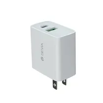 Carregador RLC-537 Fuente 2PUERTOS USB/USB-C 30W Blanco