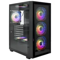 Gabinete Satellite K51 Preto com 8 Coolers e-ATX