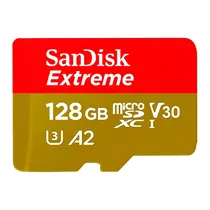 Memória Micro SD Sandisk Extreme 128GB 190MBS - SDSQXAA-128G-GN6MA