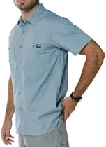 Camisa Jeep JMIC23055 Blue Safari - Masculina