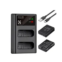 Kit Baterias + Carregador Duplo K&F para EN-EL14 p/ Nikon (2 Bat/Carg. Doble) (KF28.0020)