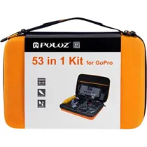 Kit de Acessórios Puluz PKT26 para Câmeras de Ação - Laranja 53 Peças