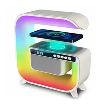 Luminaria de Mesa LED Smart Ur US-04 Charging Speaker / RGB / 15W / Carregador Sem Fio / Bluetooth / Alto-Falante - Branco