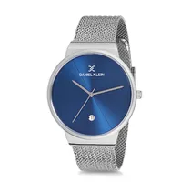 Relógio Analógico Masculino Daniel Klein Premium DK12223-2 - Prata e Azul