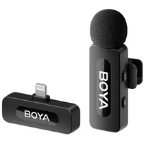 Microfone Boya BY-V1 Wireless iPhone (1TX+1RX) - Black  Microfone B...