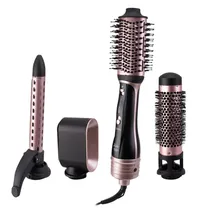 Escova Secadora Quanta QTKCS7001 - 1300W - 4 Em 1 - Preto e Rosa