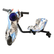 Triciclo Elétrico Keen Drift Car - 6.5" - Bluetooth - LED - Recarregável - Blue Racing