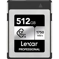 Memória Cfexpress Lexar Professional Tipo B Prata 1750 MB/s-1300 MB/s 512 GB (LCXEXSL512G-Rneng)