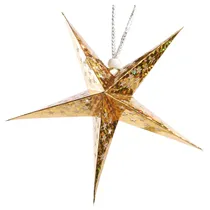 Estrela Natalina Pendurada de 5 Pontos 15 CM