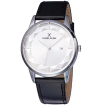 Relógio Analógico Daniel Klein Premium DK11828-1 Masculino, Couro - Preto e Prata