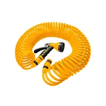 Mangueira Espiral de Jardim Tolsen 57255 - 15 Metros - com Pistola de Pulverização Ajustável - Amarelo