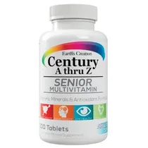 Earths Creation Century A Thru Z Senior Multivitamin 100 Tabs Plastico Blanco