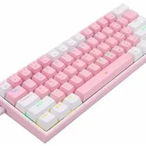 Redragon Teclado Fizz Rainbow Mechanical Blue Ing Pink/White