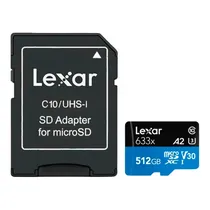Cartao Microsd 512GB Lexar High Performance C10 LSDMI512BBNL633 A