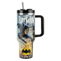 Copo Térmico Weedoo Batman - 1.2L - com Canudo - Preto  Copo Térmic...