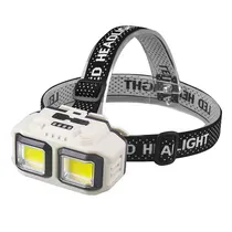 Lanterna LED para Cabeça Bright Headlights HX-816 SP65170 Cob / Recarregavel - Bege/Preto