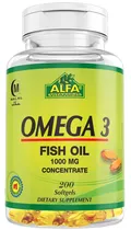 Alfa Vitamins Omega 3 Fish Oil 1000 MG (200 Cápsulas Em Gel)