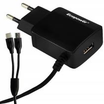 Carregador Ecopower EP-7068 P.Cel/V8/1USB/2,1A