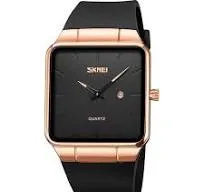 Relógio Masculino Analogico Skmei 1961 RSGDBK Ouro Rosa Preto