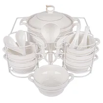 Jogo de Sopera de Porcelana 15PÇ.