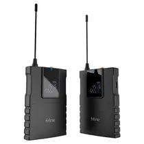 Microfone Sem Fio Fifine C8 - USB/3.5MM - de Lapela - Recarregável - Preto