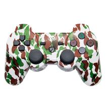 Controle Play Game Dualshock 3 Camo White Brown Green Sem Fio para PS3