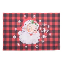 Individual de Mesa Design Natalino Quadrado Santa 45X30CM