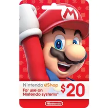Cartão Nintendo Eshop Gift Card de 20USD