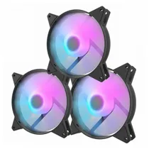 Cooler para Gabinete Darkflash C6MS 12X12 LED RGB - Kit com 3