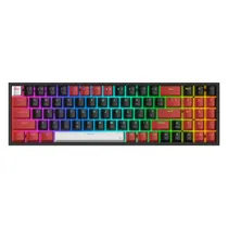 Teclado Gamer Redragon K628RGB Pro BRW Pollux Sem Fio Inglês - Preto