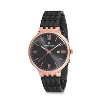 Relógio Analógico Masculino Daniel Klein Premium DK12242-1 - Preto e Rosa Ouro