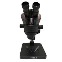 Microscopio com Zoom Estereoscopio Trinocular 7045T Preto