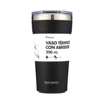 Vaso Térmico Con Abridor Terrano 550ML Negro