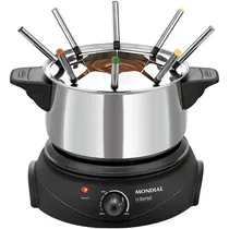 Panela Elétrica de Fondue Mondial FD-02 220V - Prata/Preto